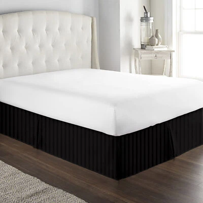 100% Cotton 600 Thread Count Stripe Luxury Bed Skirt Only - Image 1 of 4