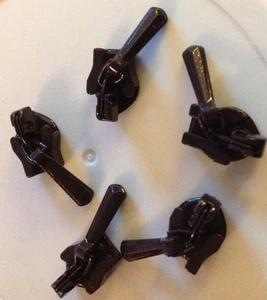#3 Nylon Invisible Zipper Pulls Lot of 5 Slide Pulls Brown sewing crafts YKK - Picture 1 of 3