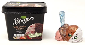 SHOPKINS Real Littles Glitter Breyers Vanilla, Chocolate, Strawberry Icecream - Picture 1 of 5