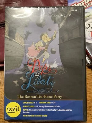 PUPS OF LIBERTY: THE BOSTON TEA-BONE PARTY ANIMATED DVD, LEARNING K-6 GRADE, NEW Foto 1 de 2