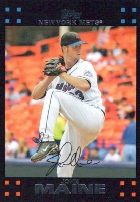 2007 Topps #484 John Maine Red Back Near Mint - Image 1 of 2