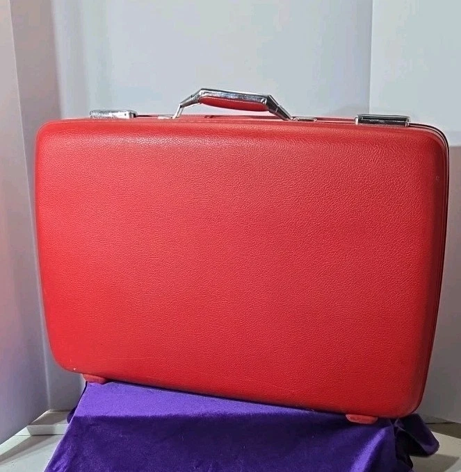 Maleta rígida vintage roja American Tourister equipaje 24", años 50, 60 BONITA  Foto 1 de 4