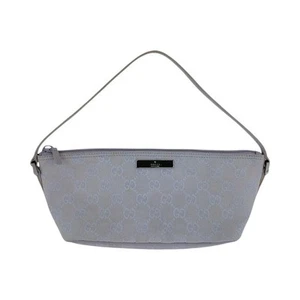 GUCCI 07198 Handbag accessory pouch Gray SilverHardware GG canvas/leather GG - Picture 1 of 10