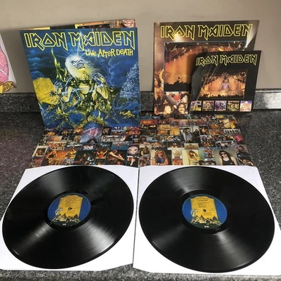 DOUBLE VINYL LP IRON MAIDEN LIVE AFTER DEATH RIP1 UK 1ST PRESS 1985 EX/EX - Image 1 of 4