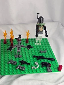 LEGO Din Djarin, Baby Yoda, & Assassin Droid Minifigures - Picture 1 of 6