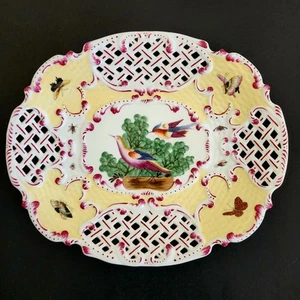 Chelsea House Pheasant Bird and Butterfly Pierced Decorative Platter Porcelain - Imagen 1 de 12
