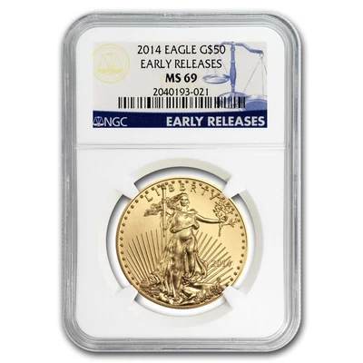 2014 1 oz American Gold Eagle MS-69 NGC (Early Releases) - Image 1 of 3