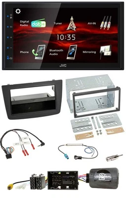 JVC USB Bluetooth Lenkrad DAB 2DIN Autoradio für Alfa Mito 14-18 schwarz - Bild 1 von 4