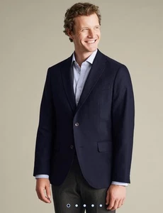 Charles Tyrwhitt Herren Blazer Proper Navy 46R Slim Fit Neu mit Etikett - Bild 1 von 12
