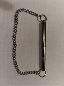 Adjustable Dog Whistle Stainless Steel With Chain Silver Tone - Picture 1 of 3