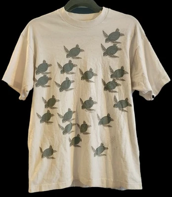 Vtg 1990 Fletcher's Wildlife "save the sea turtles" 100% Cotton Shirt (unisex) - Image 1 of 4