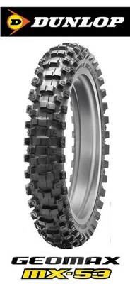 Neumático trasero todoterreno Dunlop Geomax MX53 110/90-19 SUZUKI RM125 250 450 Foto 1 de 2