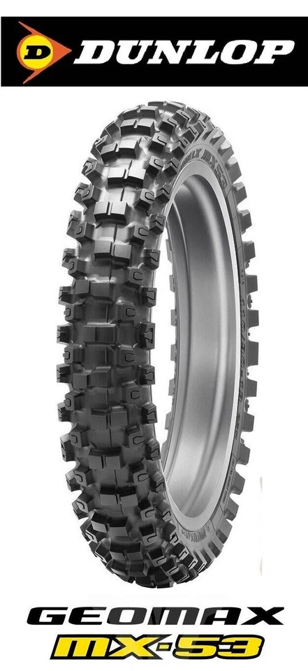 Neumático trasero todoterreno Dunlop Geomax MX53 110/90-19 SUZUKI RM125 250 450 Foto 1 de 2