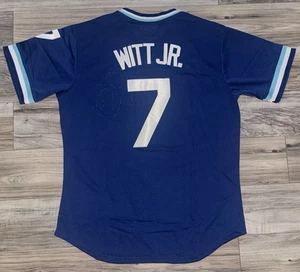 Bobby Witt Jr #7 Kansas City Royals adult size XL mesh blue jersey- NEW! - Picture 1 of 2