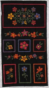 "Petals and Paisleys" Quilt Country 43"x23" Sara Tuttle Sandy Brawner moda - Picture 1 of 9