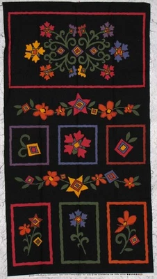 REDUCED "Petals and Paisleys" Quilt Country 43x23 Sara Tuttle Sandy Brawner moda - Image 1 of 4