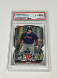 2023 Bowman Prospects Roman Anthony Auto 1st Signed #BP-71 PSA 10 Auto Red Sox - Bild 1 von 2