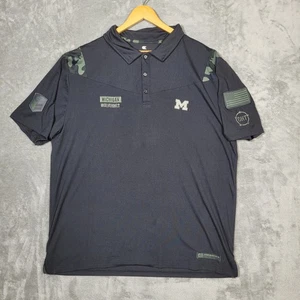 Camisa Polo Michigan Wolverines Para Hombres 2XL Negra NCAA Fútbol OHT Parches Camuflados - Imagen 1 de 12