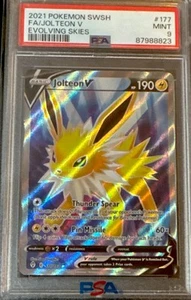 Pokemon TCG Jolteon V - 177/203 Evolving Skies Ultra Rare - PSA 9 - Picture 1 of 1