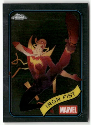 Scheda Topps Marvel Chrome 2025 n. Pugno di ferro 137