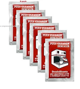 PULY BABY CLEANER DESCALER DOMESTIC ESPRESSO COFFEE MACHINE 6 SACHETS OF 30 GR - Picture 1 of 1