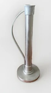 Restoration Hardware Pair Silver Plated Minimalist Taper Candlesticks 9.5" - Picture 1 of 8