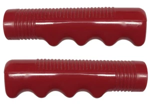 Hunt Wilde 7/8" Crimson Red Classic Finger Bicycle Grip Vintage Cruiser Bike NOS - Picture 1 of 2