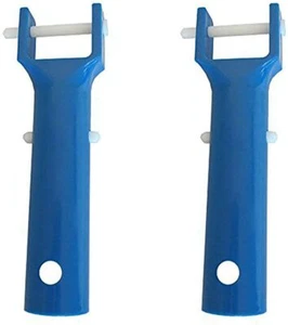 2 Pack Swimming Pool Spa Vacuum Head Handle Replacement w/ V-Clip & Pin-Blue - Picture 1 of 1