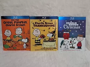 Charlie Brown Peanuts Holiday Collection Blu-ray/DVD Lot Of 3 RARE! Slipcovers - Picture 1 of 21