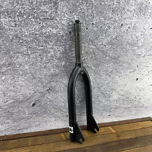 DK BMX Fork 1 1/8 in Threadless 20 in Cap Nut Mid School BMX Black 3/8 Park - Picture 1 of 13