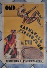 MANIFESTO OND CARNEVALE SIRACUSANO ANNO XVII 1939 ORIGINALE SANDRO GIULIANA