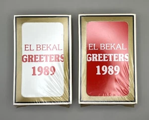 EL BEKAL GREETERS 1989 Set of 2 New Playing Cards - Shriners Masonic Principles - Picture 1 of 5