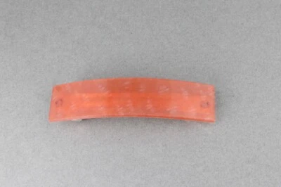 Coral barrette plastic marbled pattern rectangle hair clip accessory 3.25" long - Image 1 of 4