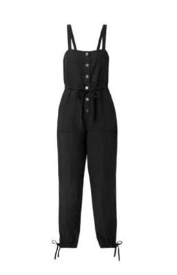 Mono Jogger Alice + Olivia Tiana Mezcla de Lino Negro Talla 6 Foto 1 de 4