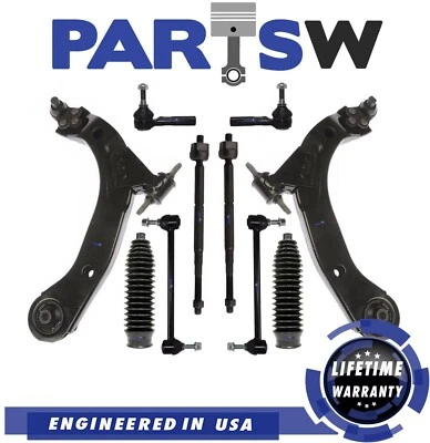 10 pc Front Lower Control Arm Ball Joint Tierod for Chevy Cobalt HHR Pontiac G5 - Image 1 of 3