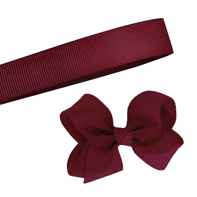 5 Yards Solid Burgundy Wine Grosgrain Ribbon Yardage DIY Crafts Bows USA - Image 1 of 2