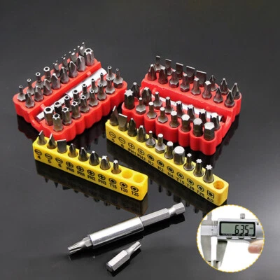 33Pcs Security Bit Set Tamper Proof Torx Spanner Screwdriver Star Hex Holder Rod - Image 1 of 4