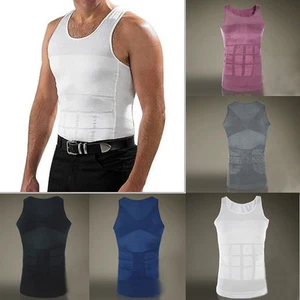 Herren Slim Shirt Body Schlankmacher Bauchformer Bauch Unterwäsche Shapewear Weste Mieder - Bild 1 von 42