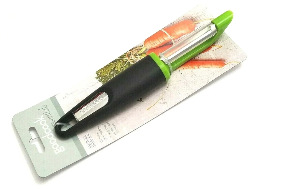 NOVO UTENSÍLIO DESCASCADOR GIRATÓRIO DE CENOURA GOODCOOK 7-3/4" CONTROLE DE ADERÊNCIA REMOVEDOR DE OLHOS DE BATATA - Imagem 1 de 1
