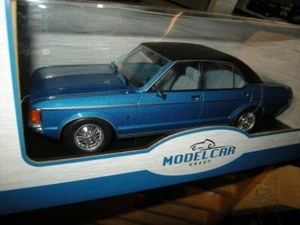 1:18 ModelCar Group Ford Granada MK I blue/blau matt black/schwarz in OVP - Picture 1 of 1