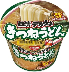 NISSIN Noodles Udon Kitsune Fried Tofu Soy Sauce Instant Soup Cup Japanese 106g - Picture 1 of 31