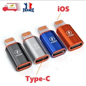 PD20W/120W Adaptateur Type-C USB-C Femelle Vers iOS Male pour iPhone, iPad, Mac - Photo 1 sur 10