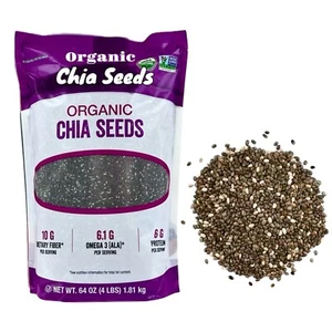 Volupta Organic Chia Seeds Raw 4LBS - Picture 1 of 3