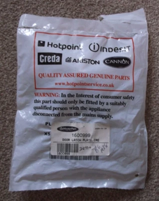 Genuine Hotpoint Creda Electra Tumble Dryer Door Plate Latch Support 1600999 NEW - image 1 of 4