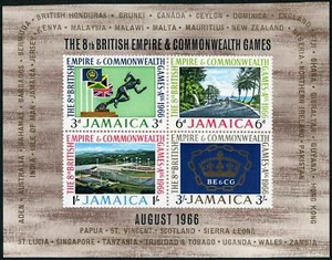 Jamaica 257a sheet,hinged.Mi Bl.3. 8th British Empire & Commonwealth Games,1966. - Picture 1 of 1