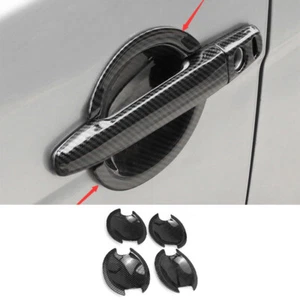 For Mitsubishi Lancer Evolution 07-17 Carbon Fiber Style Exterior Side Door Bowl - Picture 1 of 9