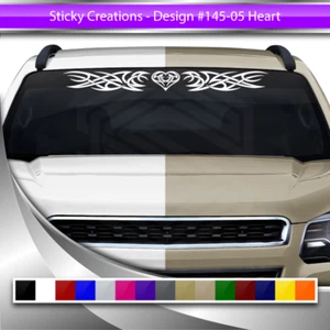 Design 145-05 HEART Windshield Decal Window Sticker Vinyl Banner Graphic Heart - Picture 1 of 7
