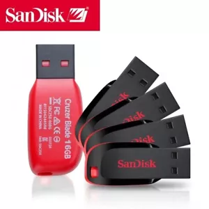 64GB SanDisk Cruzer Blade 2.0 USB Flash Drive Memory Stick Retail Package NEW - Picture 1 of 5