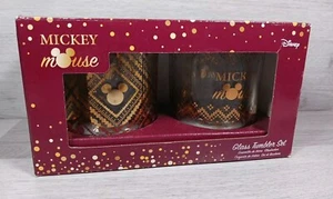 Topolino - Funko - Set Bicchieri Vetro X 2 Bacche di Topolino Natale Oro Nuovo - Foto 1 di 7