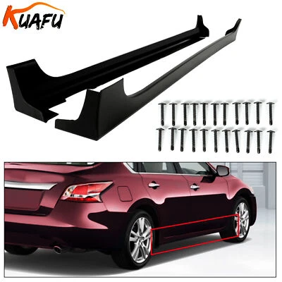 KUAFU Matte Black Side Skirts Fits 13-15 Nissan Altima Rocker Panel direct-on Foto 1 de 4